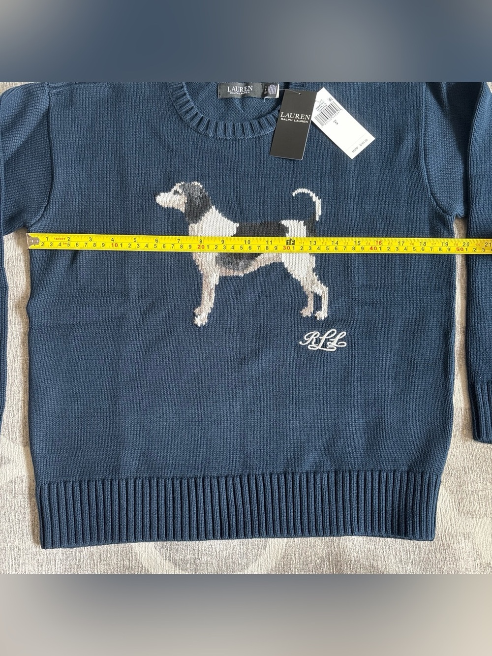 NWT Lauren Ralph Lauren Cotton Dog Sweater S - Picture 3 of 3